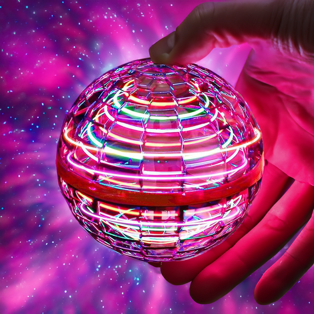 Davy | The Original Flying Orb Ball | Aerodynamic Flight Spinner with LED Effects | 360° Rotation & Boomerang Function | Shockproof Housing & USB Fast Charging
