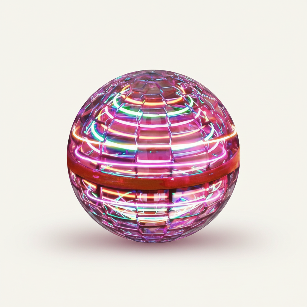 Davy | The Original Flying Orb Ball | Aerodynamic Flight Spinner with LED Effects | 360° Rotation & Boomerang Function | Shockproof Housing & USB Fast Charging