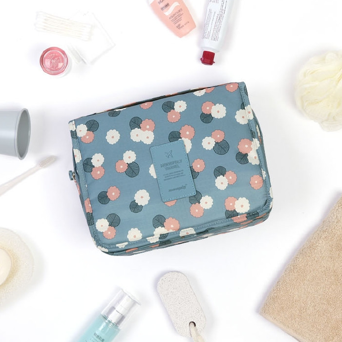 Davy Travel Cosmetic Bag | Waterproof & with Hook | Foldable & Padded | For Women & Men