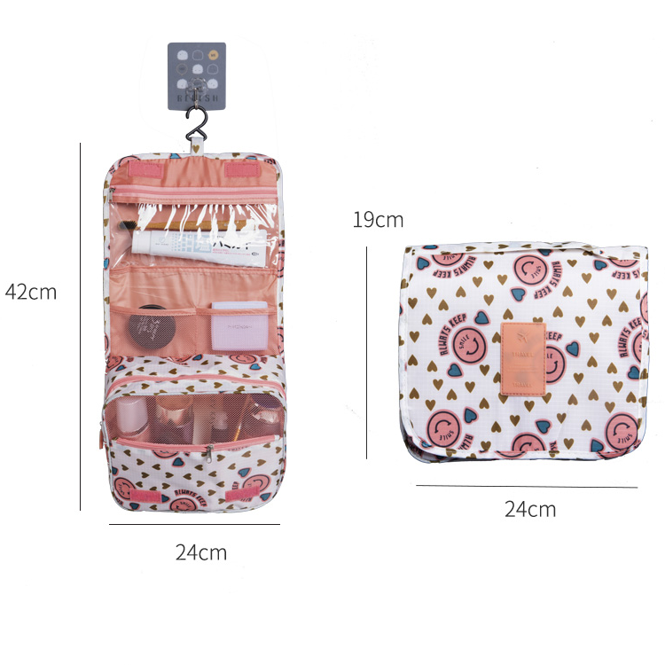 Davy Travel Cosmetic Bag | Waterproof & with Hook | Foldable & Padded | For Women & Men