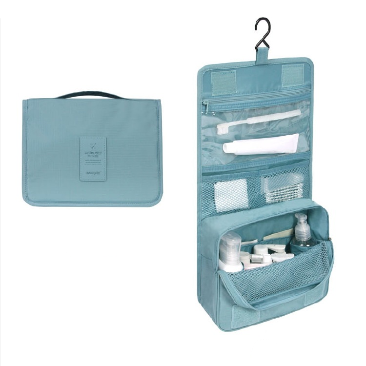Davy Travel Cosmetic Bag | Waterproof & with Hook | Foldable & Padded | For Women & Men