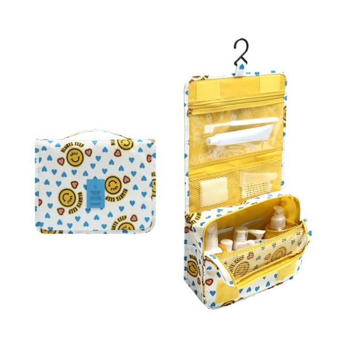 Davy Travel Cosmetic Bag | Waterproof & with Hook | Foldable & Padded | For Women & Men