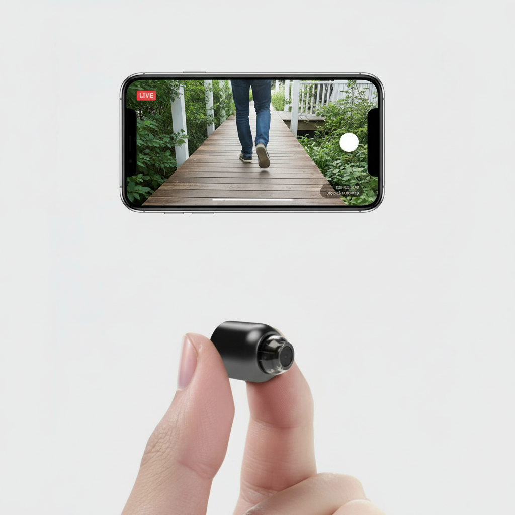 Davy | Ultra-Small WiFi IP Camera | 1080p Full HD | 120° Wide Angle Lens | Infrared Night Vision & Motion Sensor | 2-Way Audio | Worldwide Remote Access