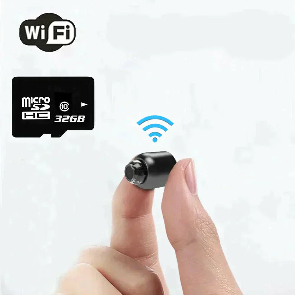Davy | Ultra-Small WiFi IP Camera | 1080p Full HD | 120° Wide Angle Lens | Infrared Night Vision & Motion Sensor | 2-Way Audio | Worldwide Remote Access