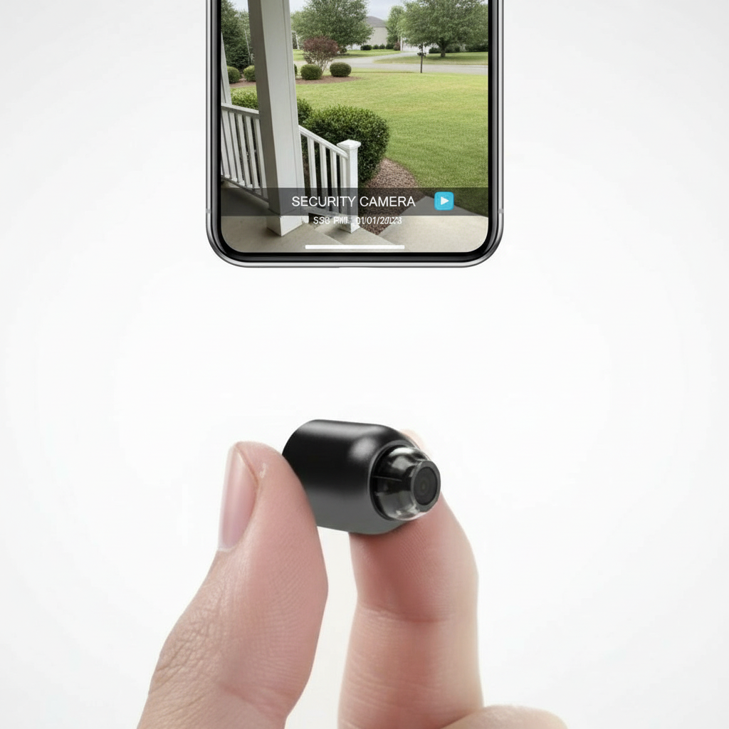 Davy | Ultra-Small WiFi IP Camera | 1080p Full HD | 120° Wide Angle Lens | Infrared Night Vision & Motion Sensor | 2-Way Audio | Worldwide Remote Access