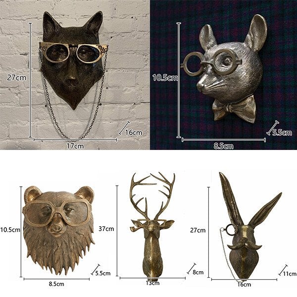 Davy | Unique Animal Head Wall Decoration for Home