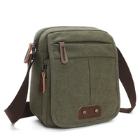 Davy | Sac bandoulière unisexe en toile avec poche zippée