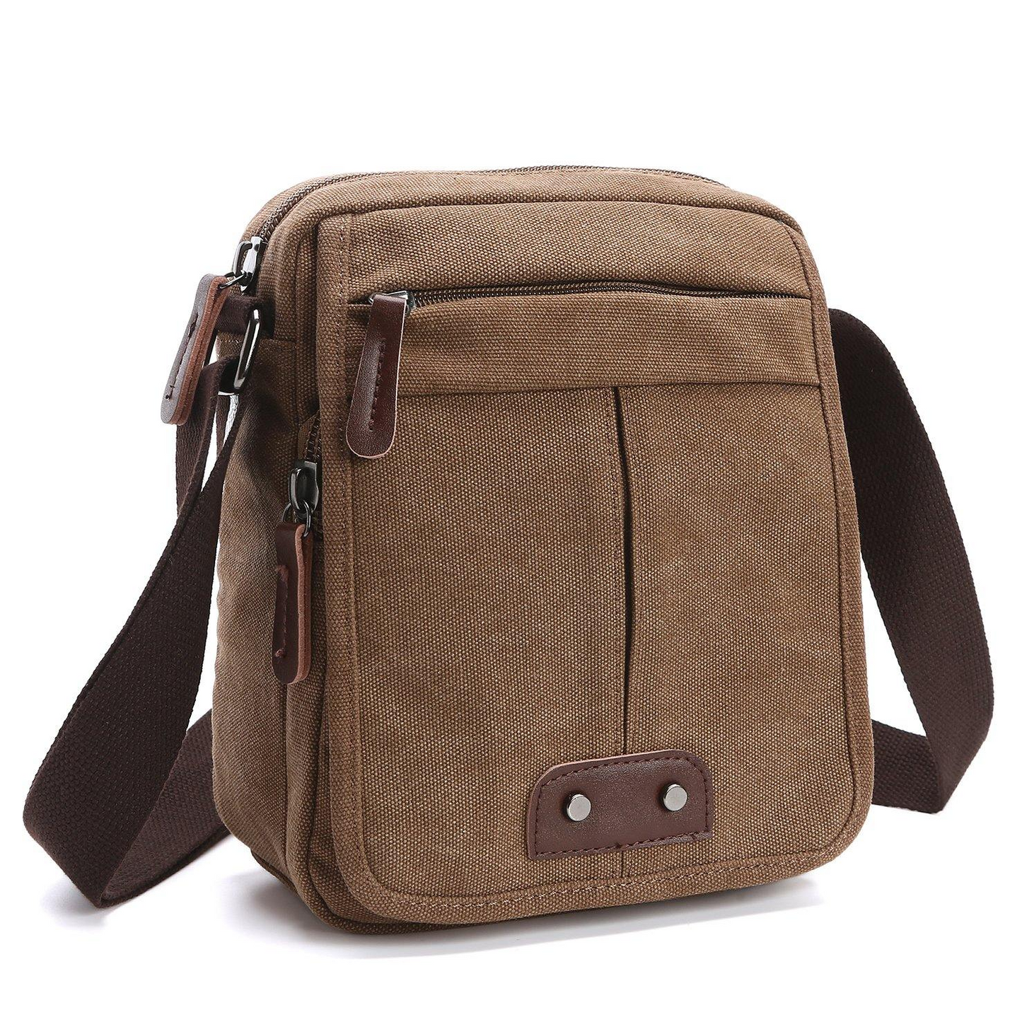 Davy | Unisex Canvas Crossbody Bag with Zipper Pocket
