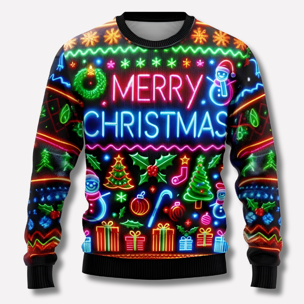 Davy | Unisex Christmas Sweater Neon Graphic