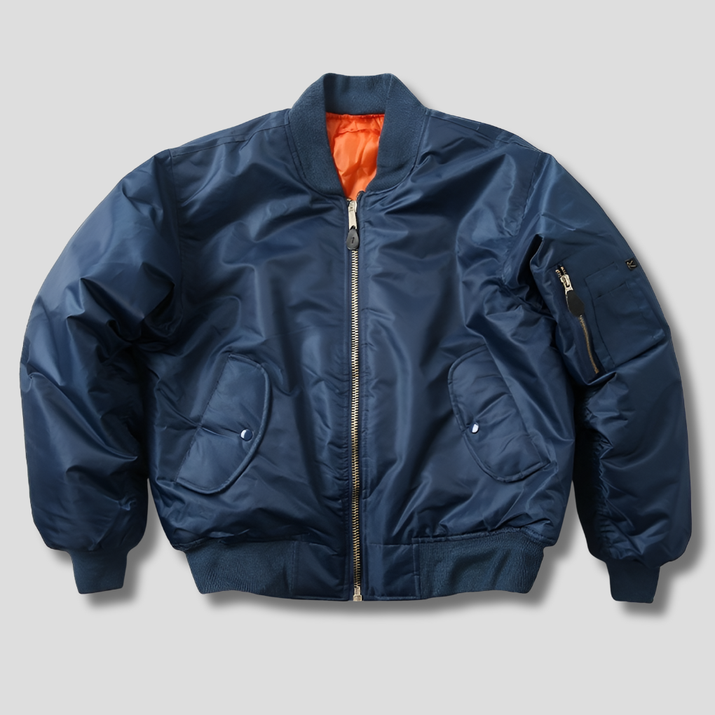Davy | Unisex Classic Bomber Jacket with Rib-Knit Trim