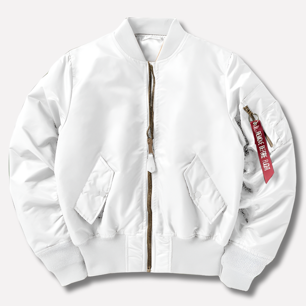 Davy | Unisex Classic Bomber Jacket with Rib-Knit Trim