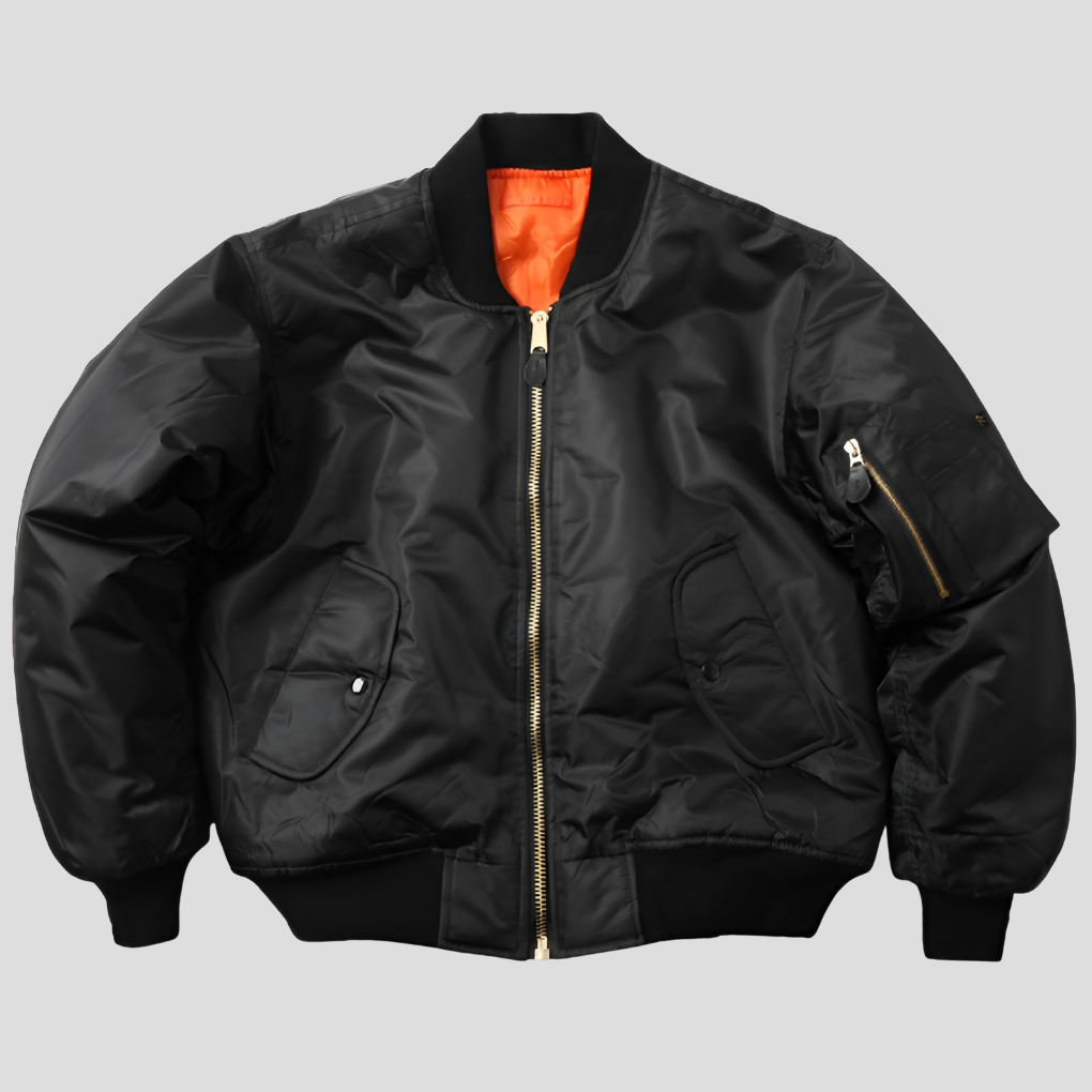 Davy | Unisex Classic Bomber Jacket with Rib-Knit Trim