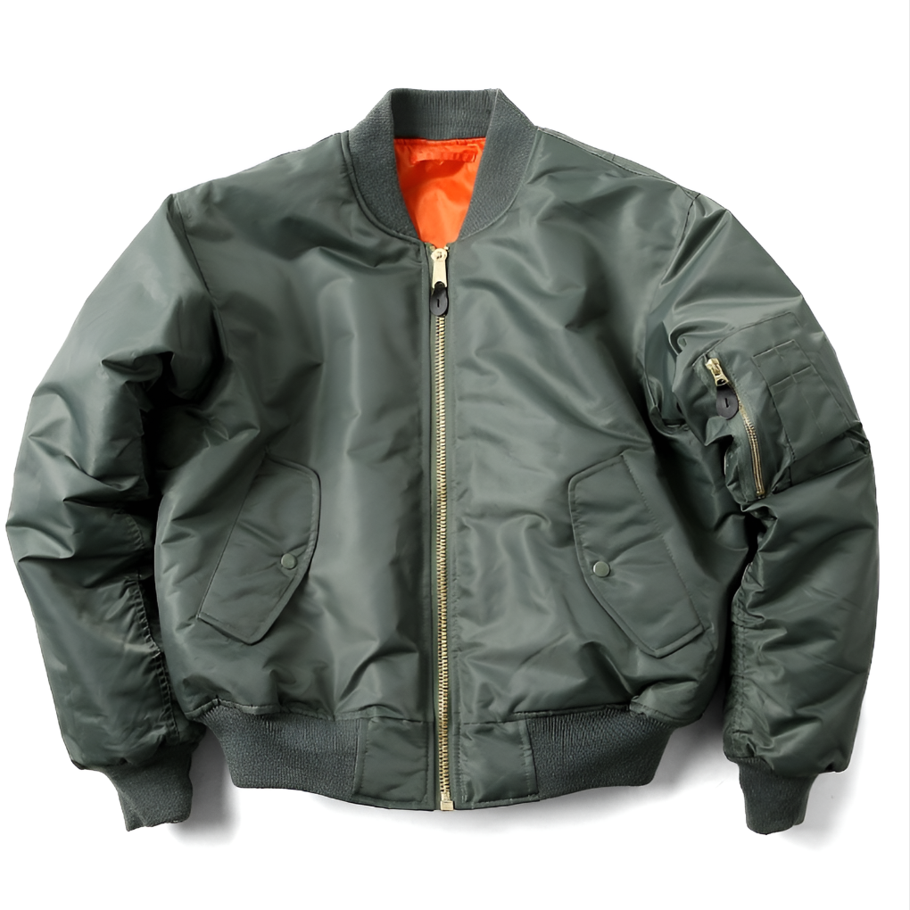 Davy | Unisex Classic Bomber Jacket with Rib-Knit Trim