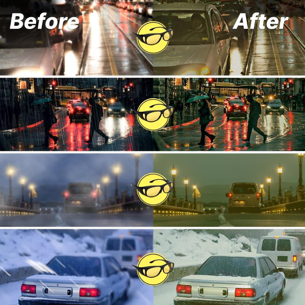 Davy | Unisex Night Driving Glasses with Yellow Tint