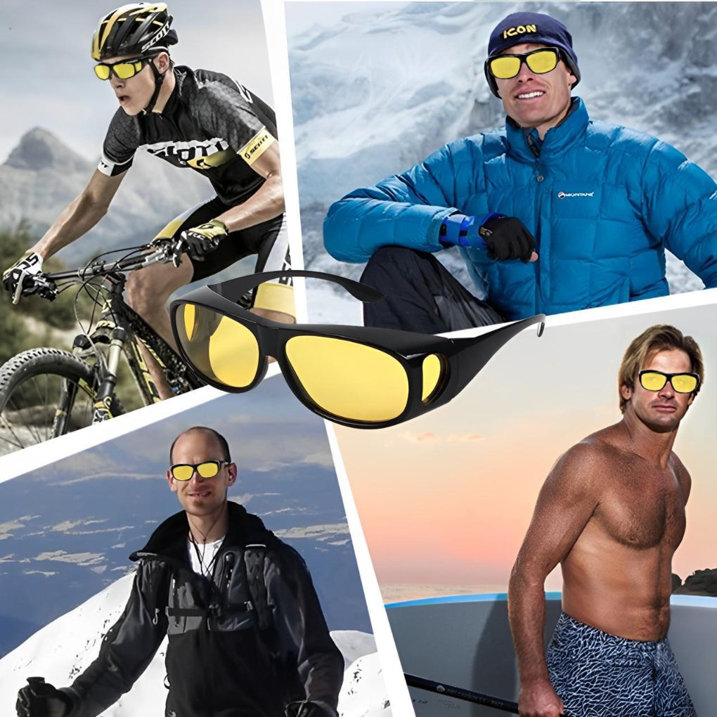Davy | Unisex Night Driving Glasses with Yellow Tint