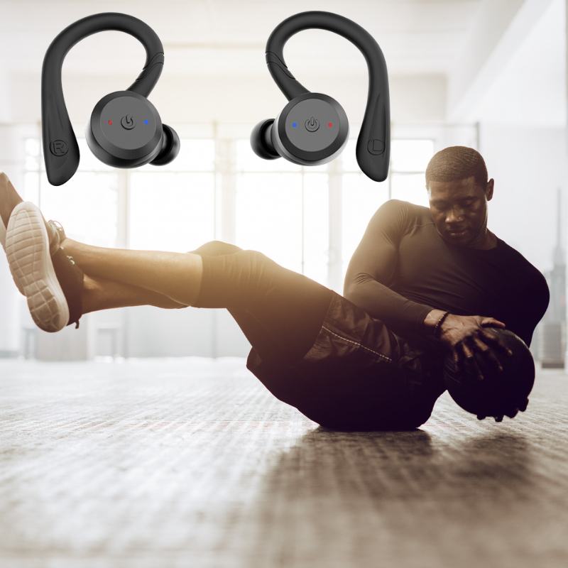 Davy | Vega Waterproof Wireless Sport Earbuds – 20 Hours Playtime | Bluetooth 5.0, IPX7 for Swimming & Fitness