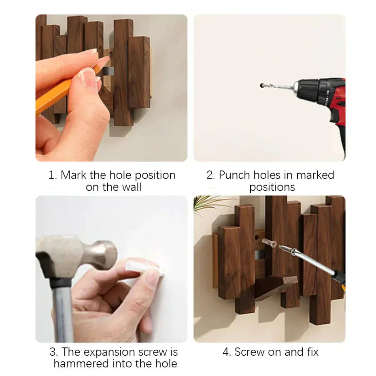 Davy | Wall Hook Made of Piano Wood