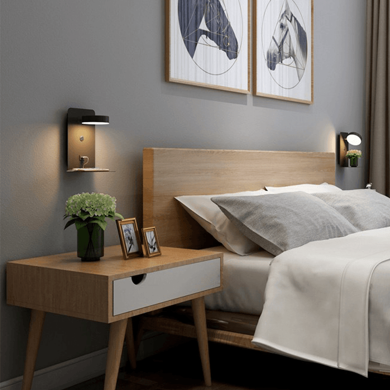 Davy | Wall Lamp with Charger - 330° Adjustable - Charging Station