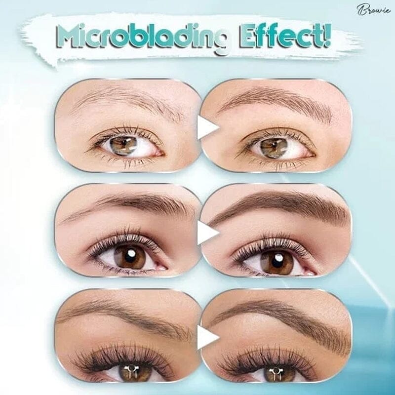 Davy | Waterproof 3D Microblading Eyebrow Pencil with 4 Fork Tips