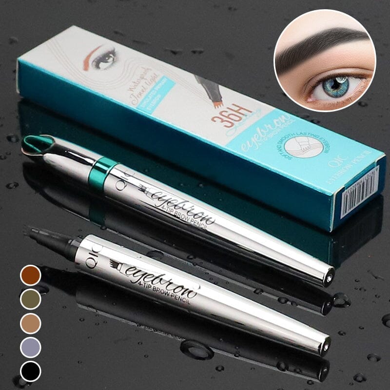 Davy | Waterproof 3D Microblading Eyebrow Pencil with 4 Fork Tips