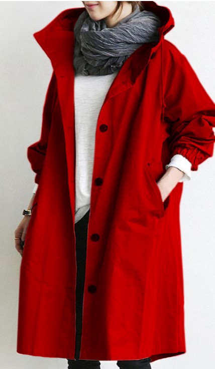 Davy | Windproof Women's Trench Coat with Hood