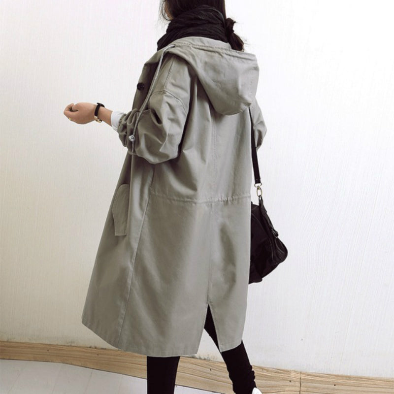 Davy | Windproof Women's Trench Coat with Hood