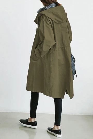 Davy | Windproof Women's Trench Coat with Hood