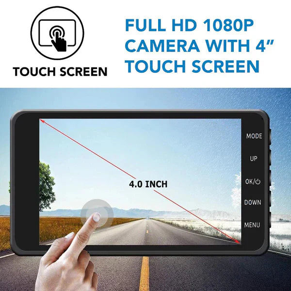 Davy | Wireless Front And Rear Dash Cam Dashboard Camera For Car With Night Vision