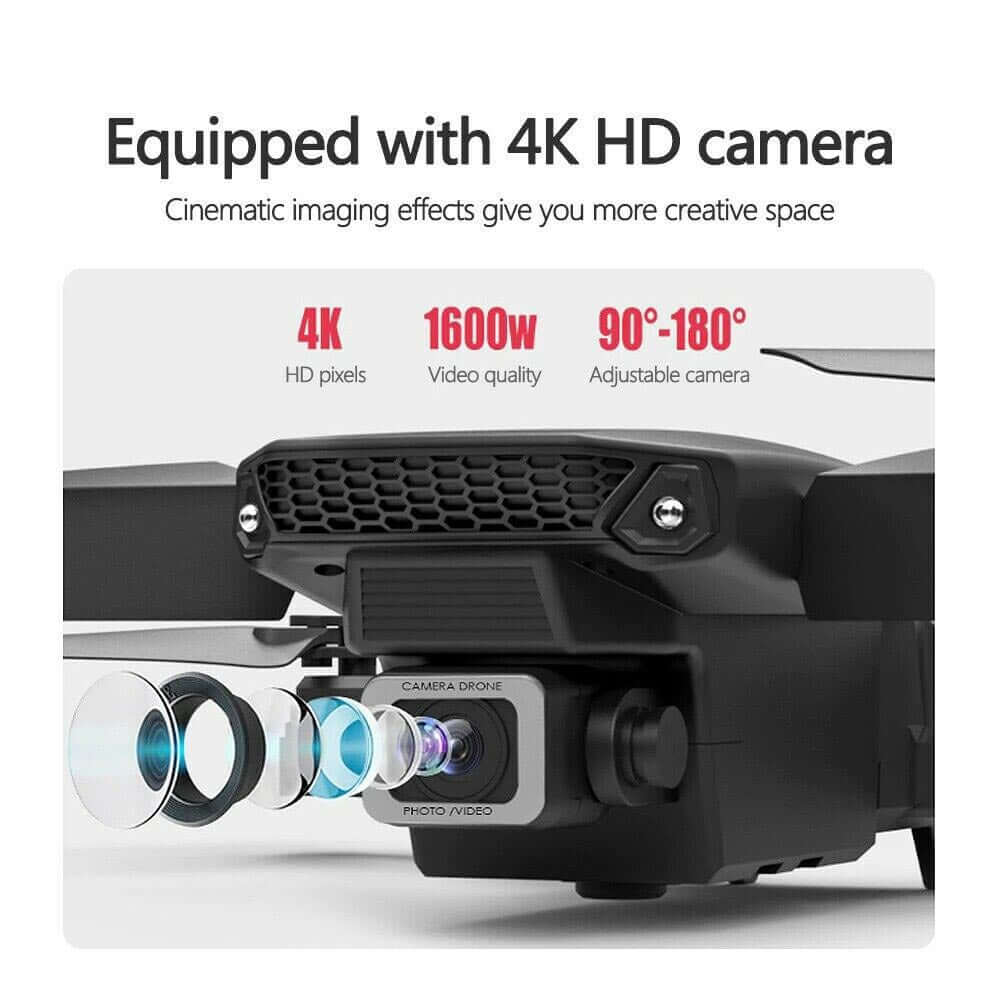 Davy | with Camera Black 4K Professional HD Camera WIFI FPV RC Quadcopter Foldable Helicopter