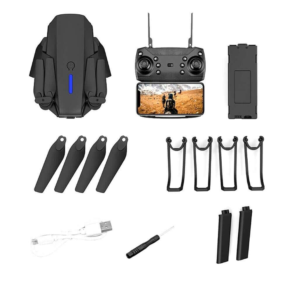 Davy | with Camera Black 4K Professional HD Camera WIFI FPV RC Quadcopter Foldable Helicopter
