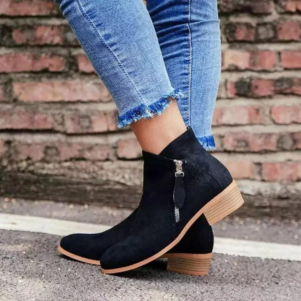 Davy | Women's Ankle Boots with Side Zipper