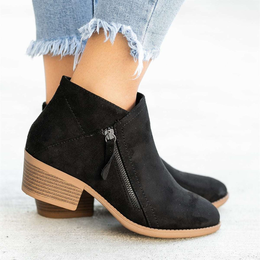 Davy | Women's Ankle Boots with Side Zipper