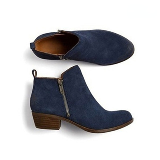 Davy | Women's Ankle Boots With Side Zipper