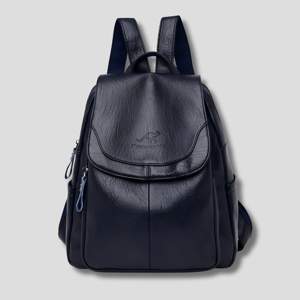 Davy | Women's Anti-Theft Leather Backpack with Embossed Design