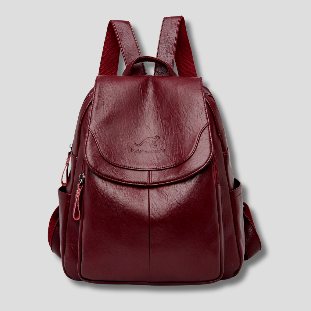 Davy | Women's Anti-Theft Leather Backpack with Embossed Design