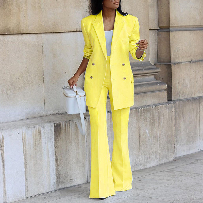 Davy | Women's Blazer and Trouser Set with Gold Buttons
