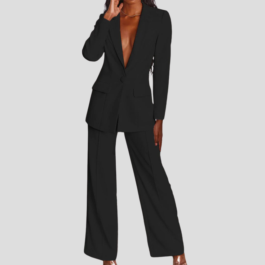 Davy | Women's Blazer and Trouser Set with Notch Lapel
