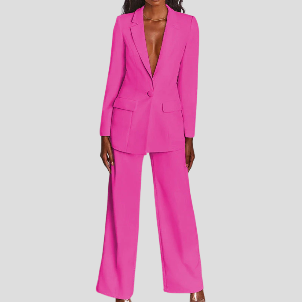 Davy | Women's Blazer and Trouser Set with Notch Lapel