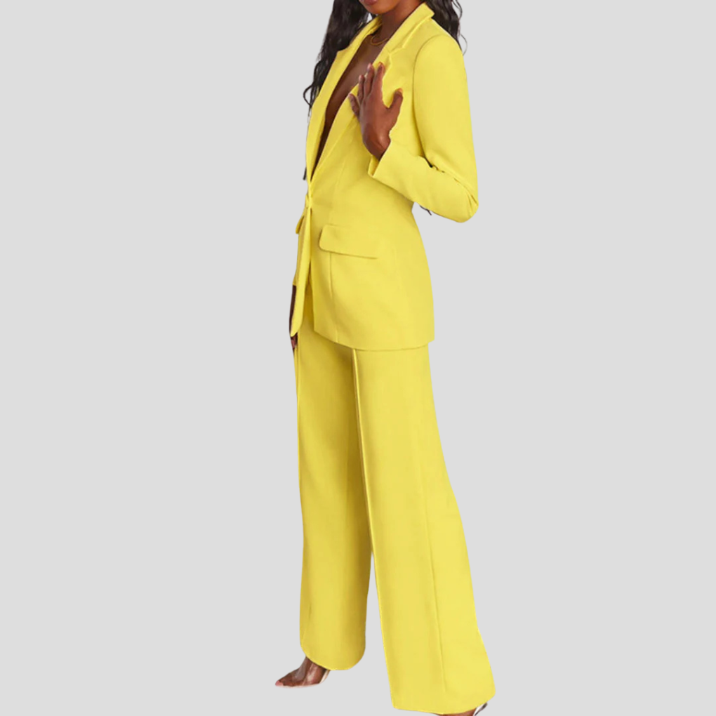 Davy | Women's Blazer and Trouser Set with Notch Lapel