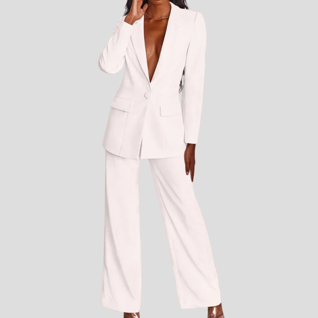 Davy | Women's Blazer and Trouser Set with Notch Lapel