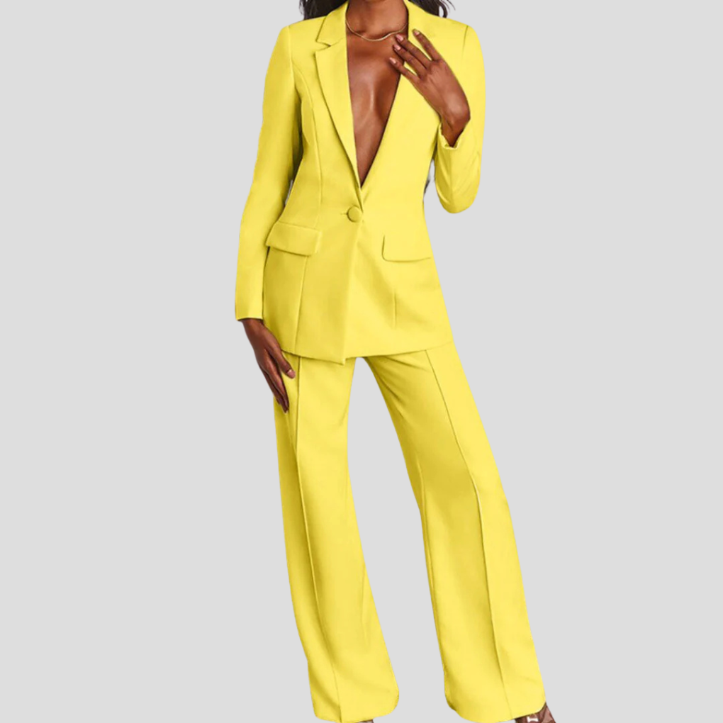 Davy | Women's Blazer and Trouser Set with Notch Lapel