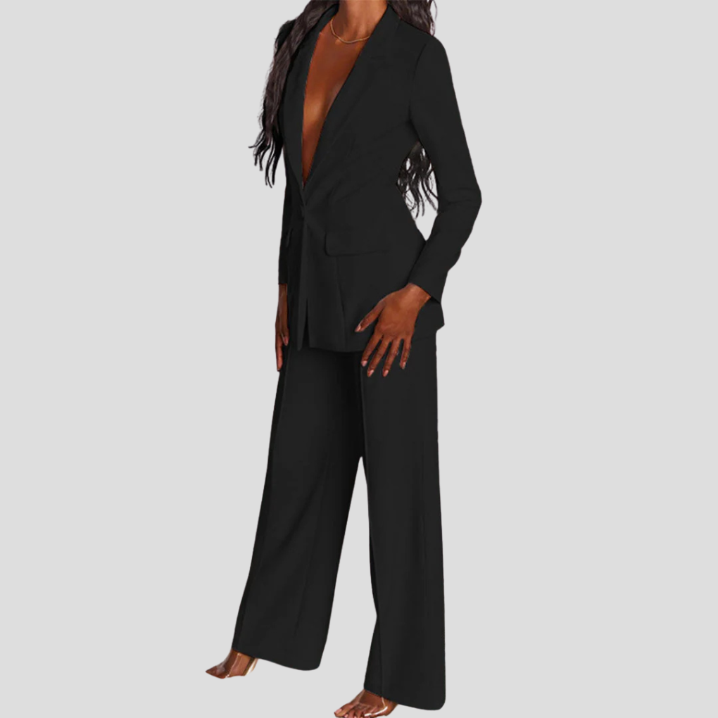 Davy | Women's Blazer and Trouser Set with Notch Lapel