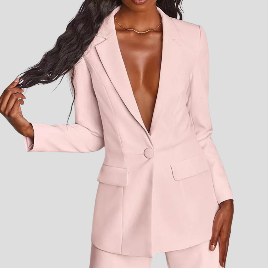 Davy | Women's Blazer and Trouser Set with Notch Lapel