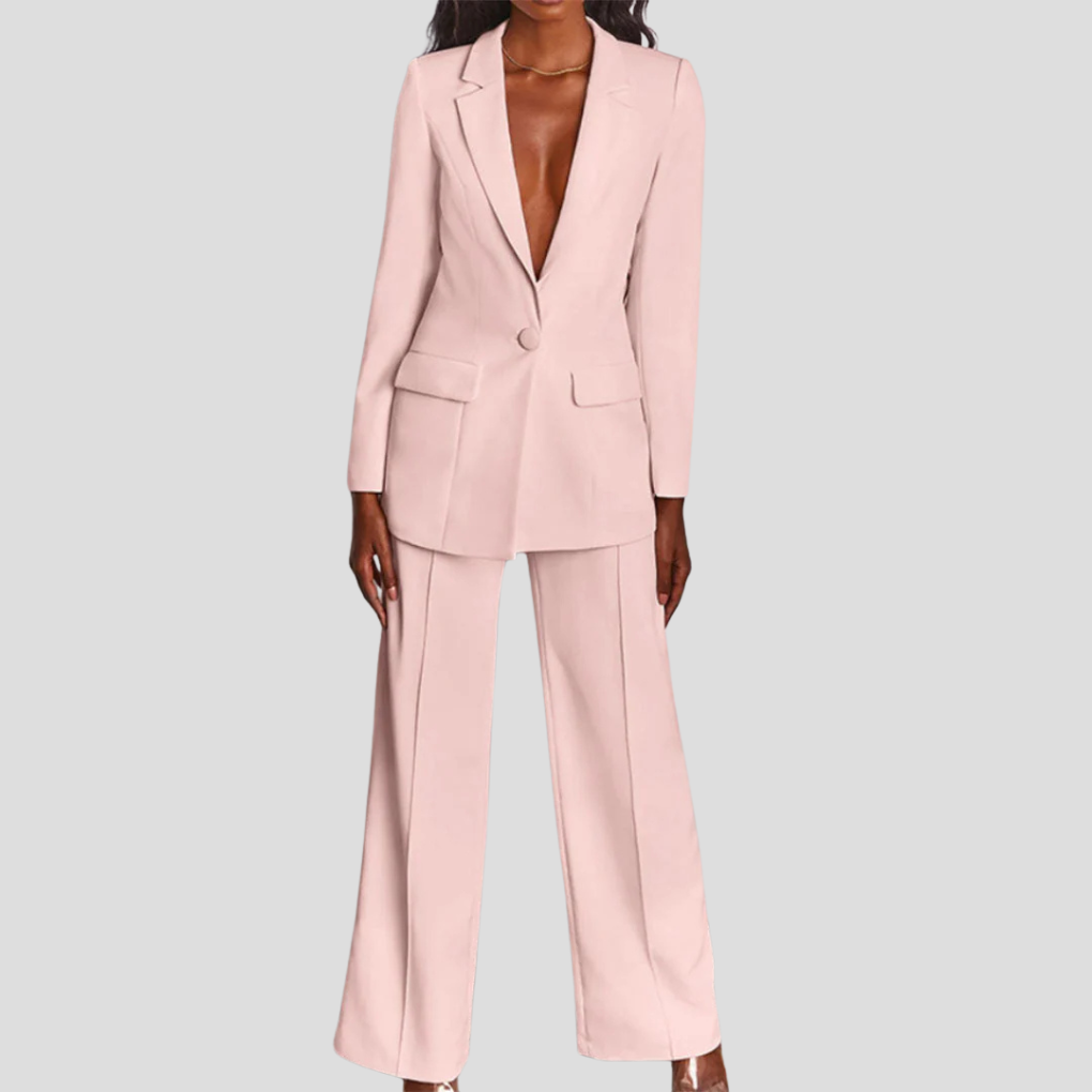 Davy | Women's Blazer and Trouser Set with Notch Lapel