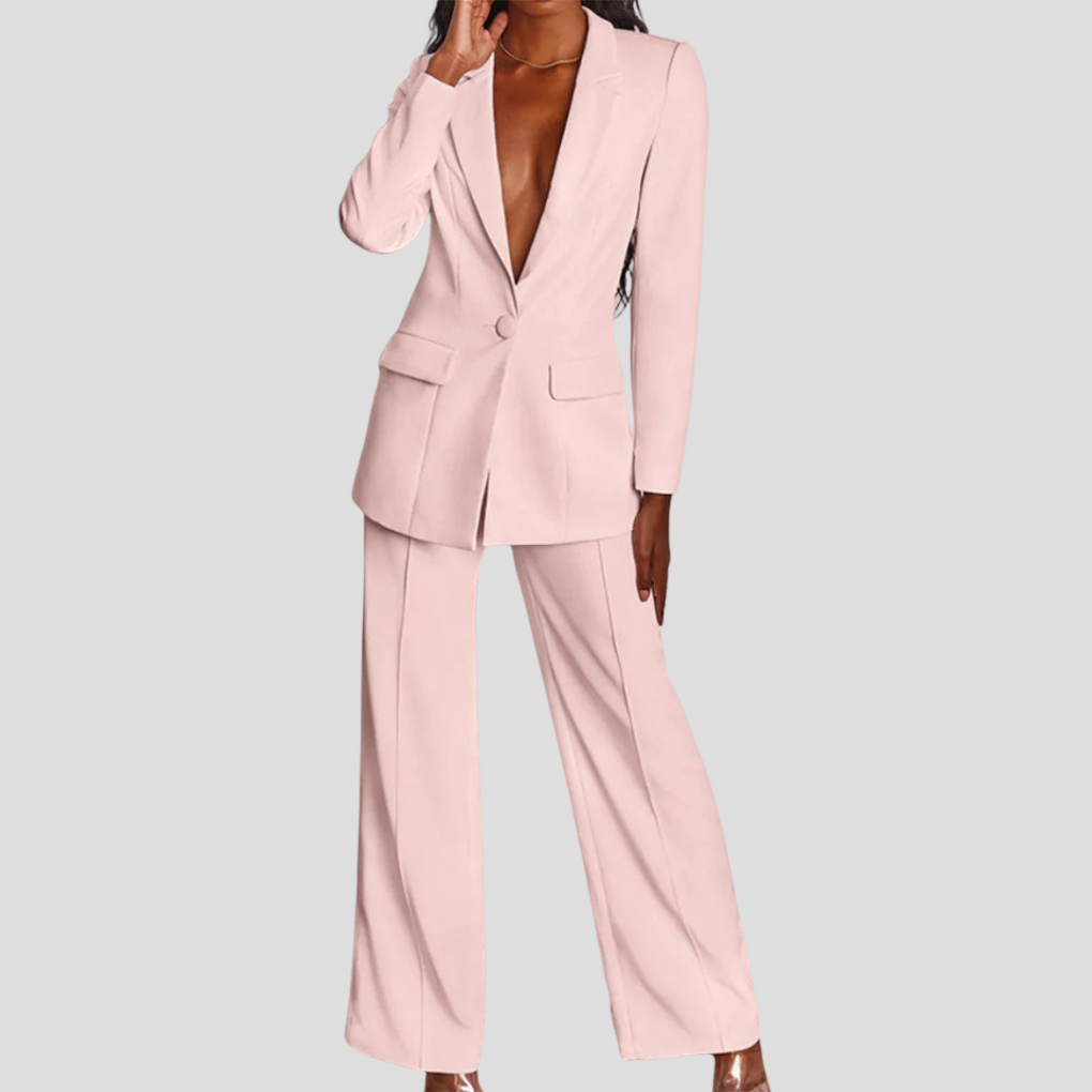 Davy | Women's Blazer and Trouser Set with Notch Lapel