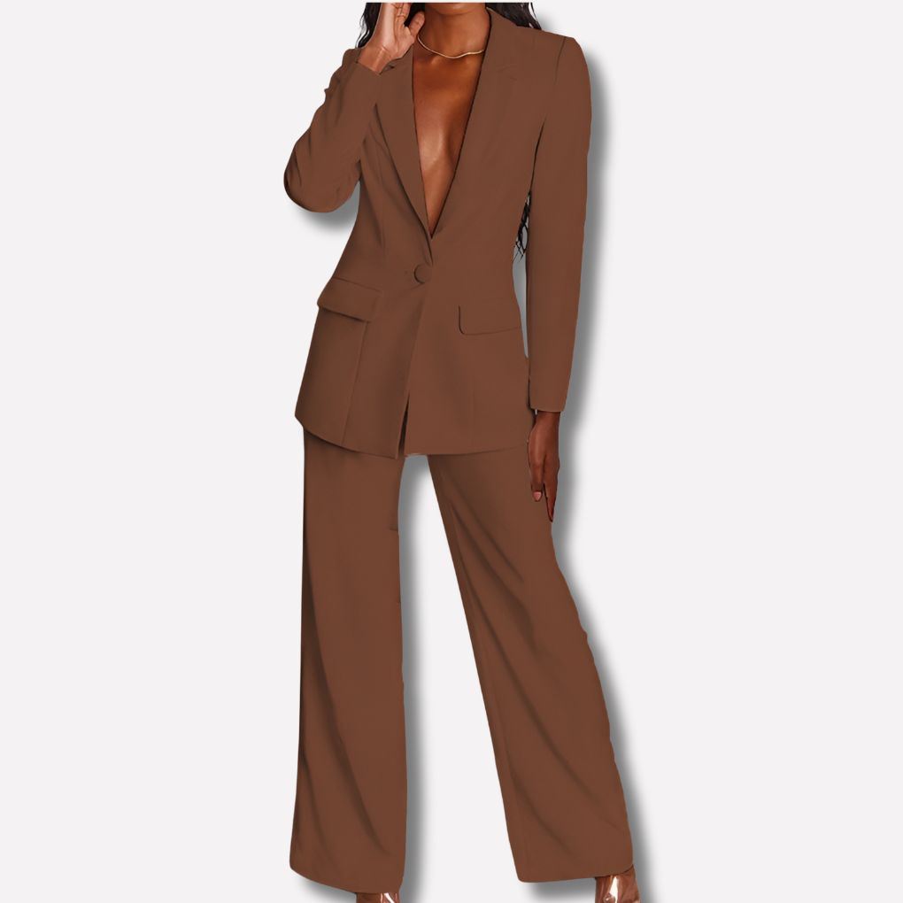 Davy | Women's Blazer and Trouser Set with Notch Lapel