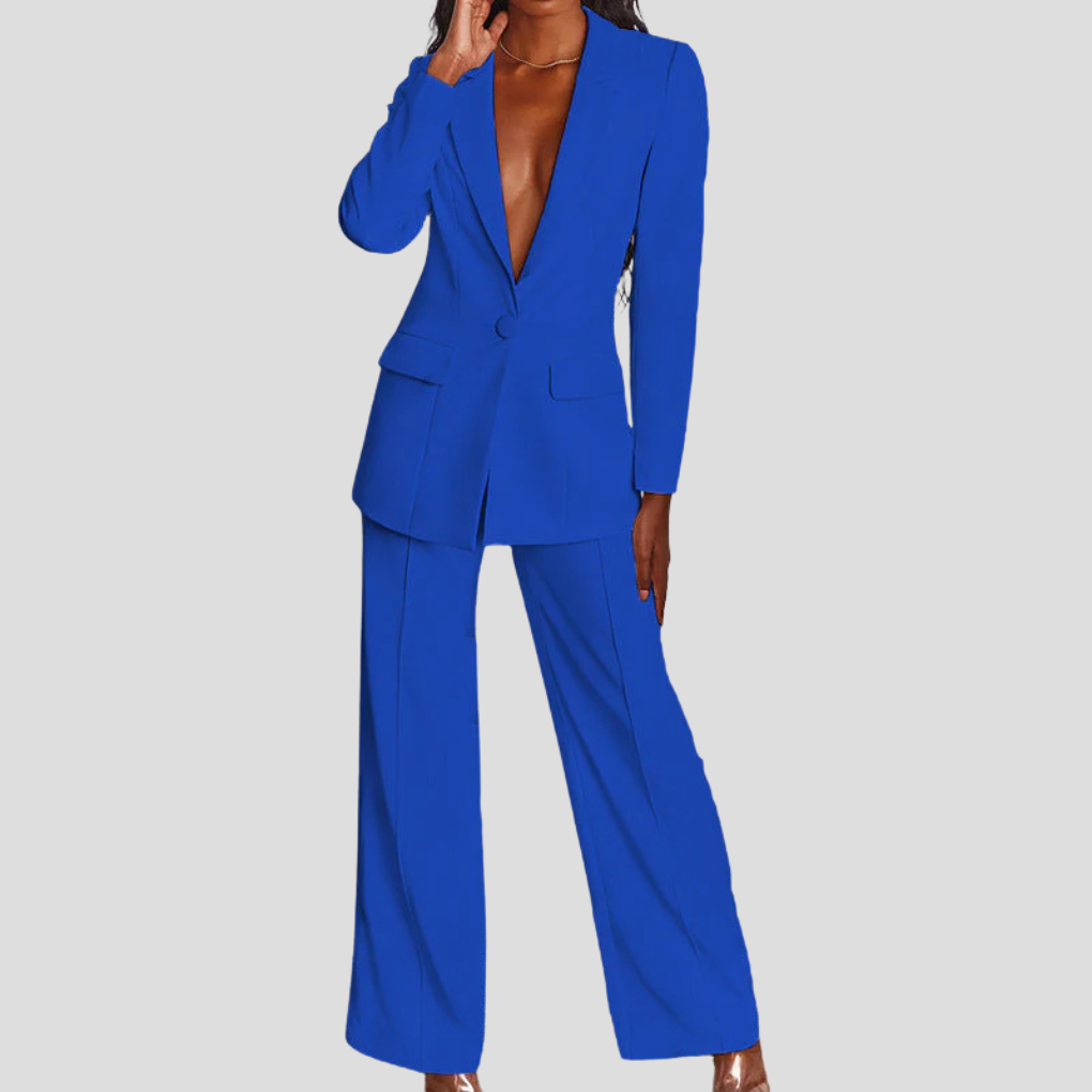 Davy | Women's Blazer and Trouser Set with Notch Lapel