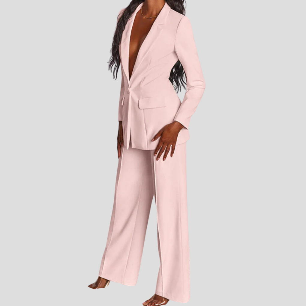 Davy | Women's Blazer and Trouser Set with Notch Lapel