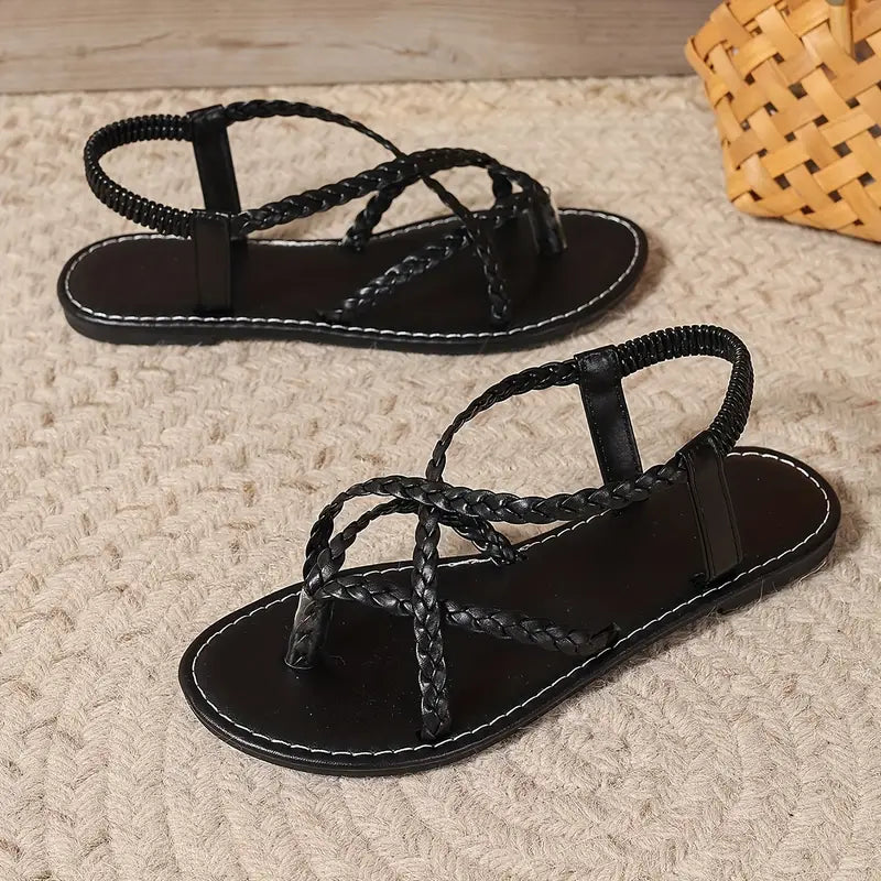 Davy | Women's Braided Flat Sandals