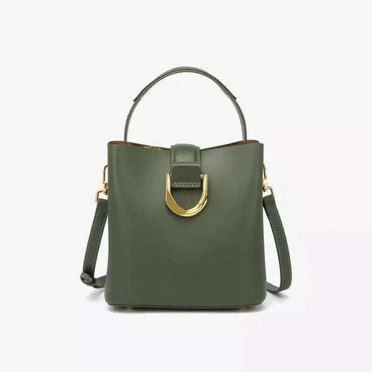 Davy | Women's Bucket Handbag with Gold Buckle